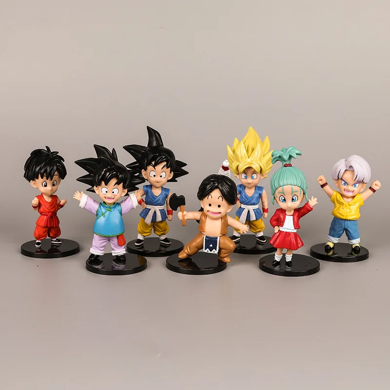

7 style Dragon Ball Goku Gohan Majin Buu Burst Action Figure PVC Collectible Model Toy Decoration
