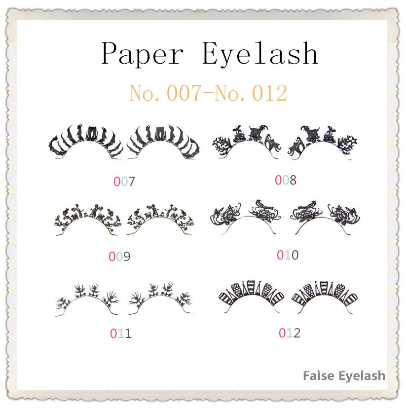 

New exaggerated halloween party art paper cutting eyelash extension fashion luxury hand made eyelash