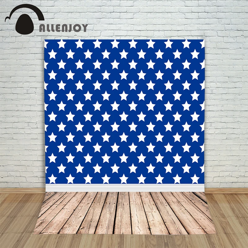 

Allenjoy photo backdrops Blue star pattern wood boy cool photocall backgrounds for photo studio with backdrop