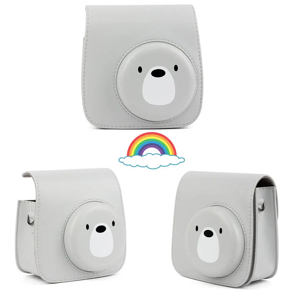 Custodia In Similpelle Per Fotocamera Fujifilm Instax Mini 8, 9, 70, 90, 7s - Colore Ice Blue