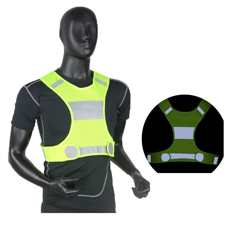 

High Visibility Reflective Working Clothes Safety Vest Reflective Vest Outdoor Running Adjustable Safety Security Night Cycling