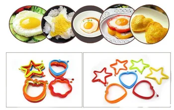 

Silicone Egg Pancake Ring Creative Non-stick Pentagram Bear Shape Silicone Egg Mold for Cooking Breakfast Pan Oven Kitchen