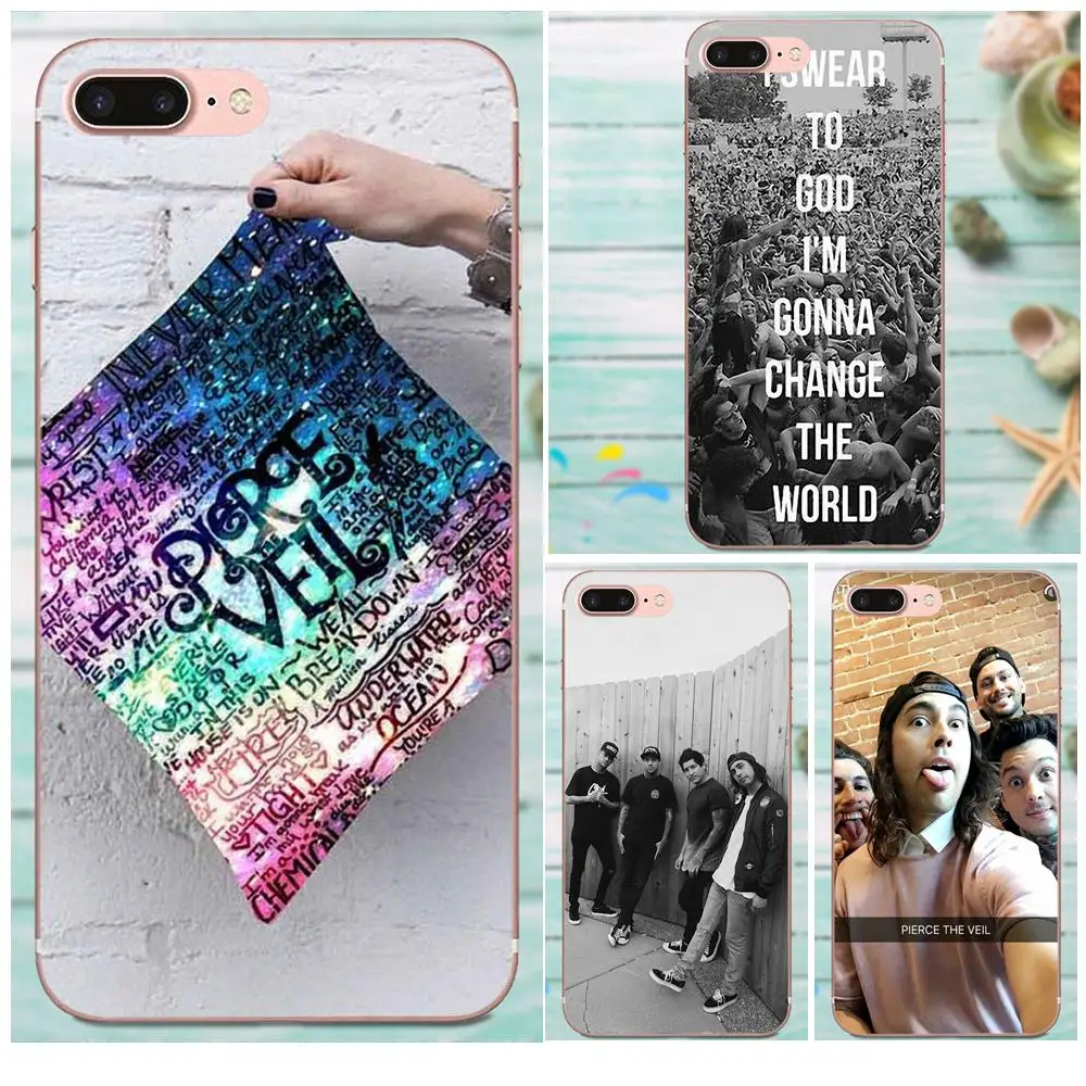 

Pierce The Veil Band For Apple iPhone X XS Max XR 4 4S 5 5C 5S SE 6 6S 7 8 Plus TPU Art Print