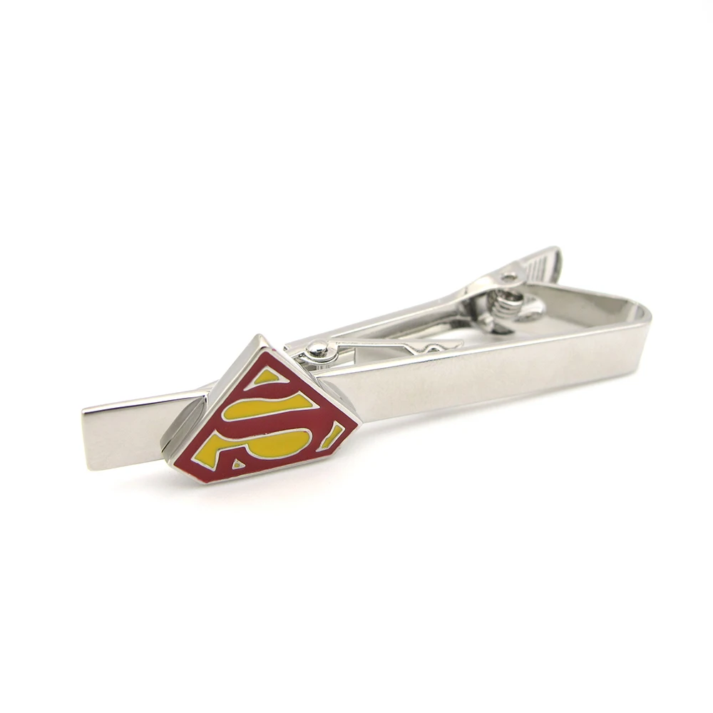 Мужские Зажимы для галстука Super Man из меди красного цвета|Зажимы и запонки| |