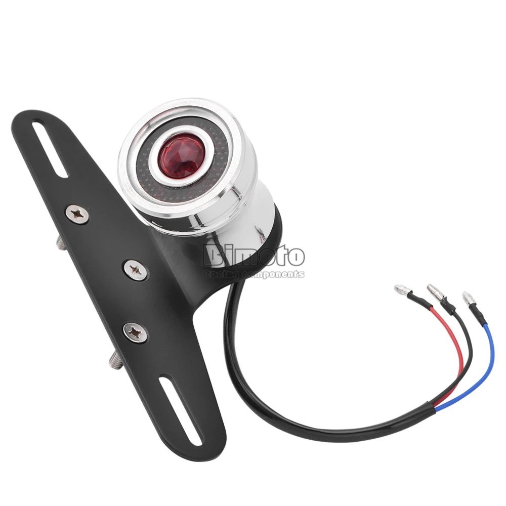 BJMOTO cветодиодные задние фары мотоцикла сзади лампы номерные знаки для мотоциклов кронштейн поворотов тормозные огни Harley Honda Yamaha задний фонарь