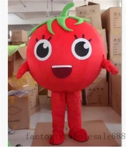 

Red Tomato Mascot Costume Suits Cosplay Party Game Dress Outfits Clothing Advertising Carnival Halloween Xmas Easter Adults
