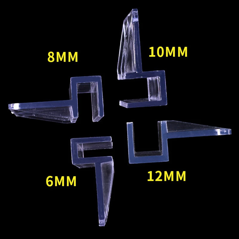 6-12 мм держатели для стеклянной крышки 4 шт стеклянные акриловые клипсы для аквариума
