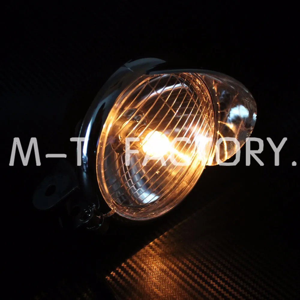 Cromado para Motocicleta Par de Farol de Milha Dc12v para Motocicletas Lâmpada Universal 7 motocicleta, lâmpada universal dc12v para motocicletas
