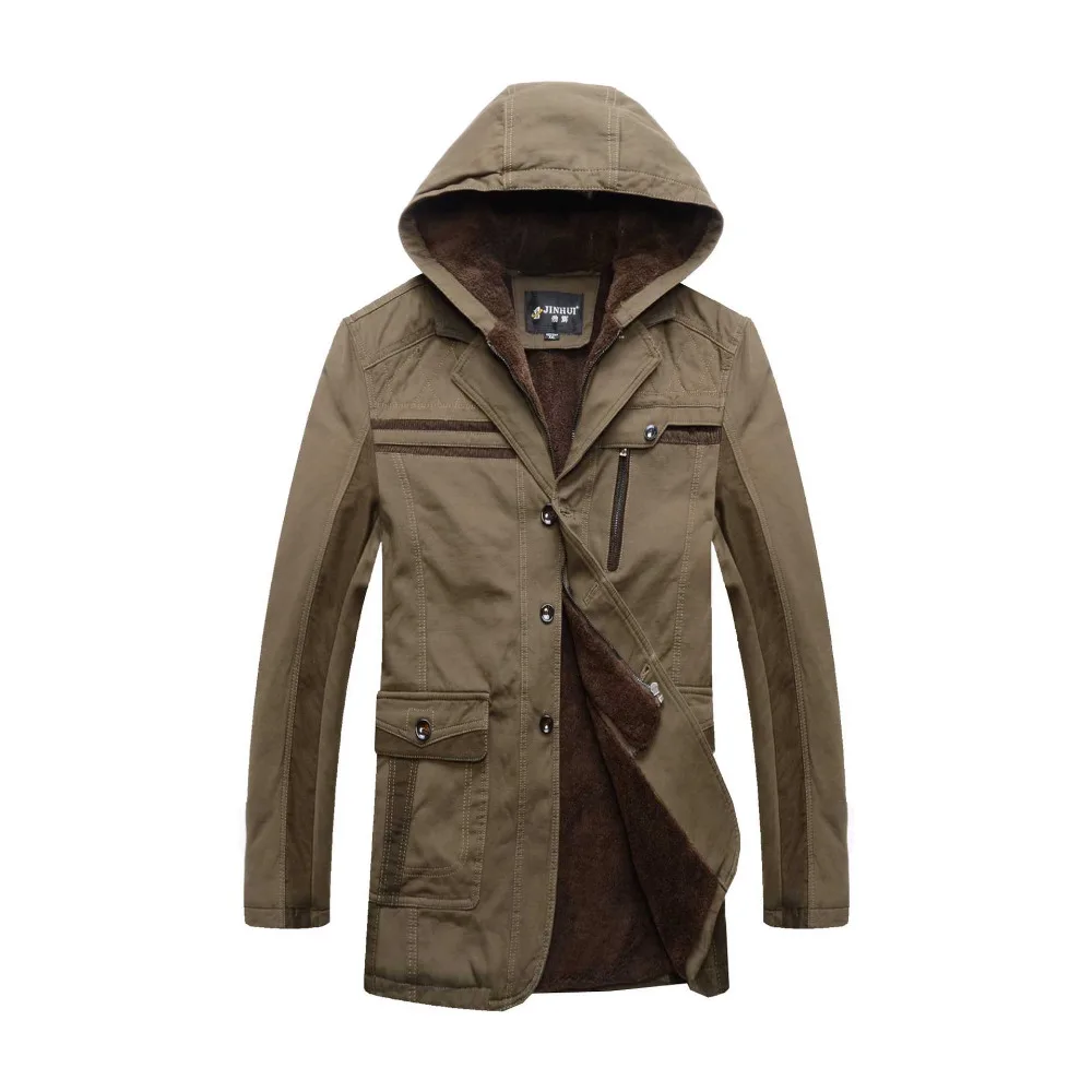 Mens Winter Military Cotton Jacket Army Air Force Thermal Trench With