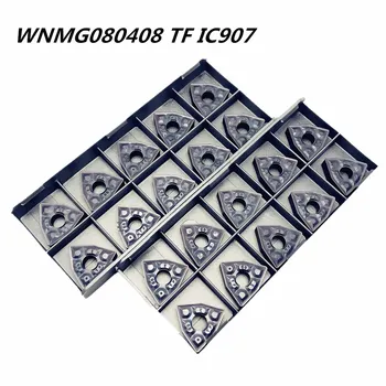 

20PCS Lathe tool WNMG080408 TF IC907 high precision turning tools carbide insert WNMG 080408 lathe tool Tokarnyy turning insert