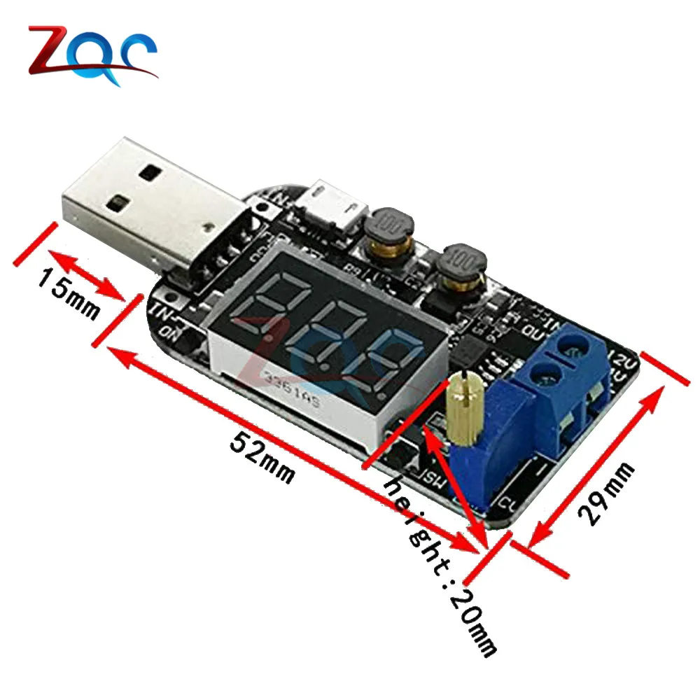 DC CV CC 15W 5V постоянного тока до 1V 9V 12V 24V регулируемый шаг вверх вниз Питание доска