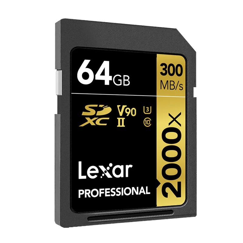 Оригинальная флеш-карта памяти Lexar SD, ограниченная серия, флеш-накопитель 2000x300 mb/s, SDHC/SDXC, UHS-II, класс 10, карты для цифровой зеркальной камеры 3d 4k - Емкость: 2000X-64GB-Standard