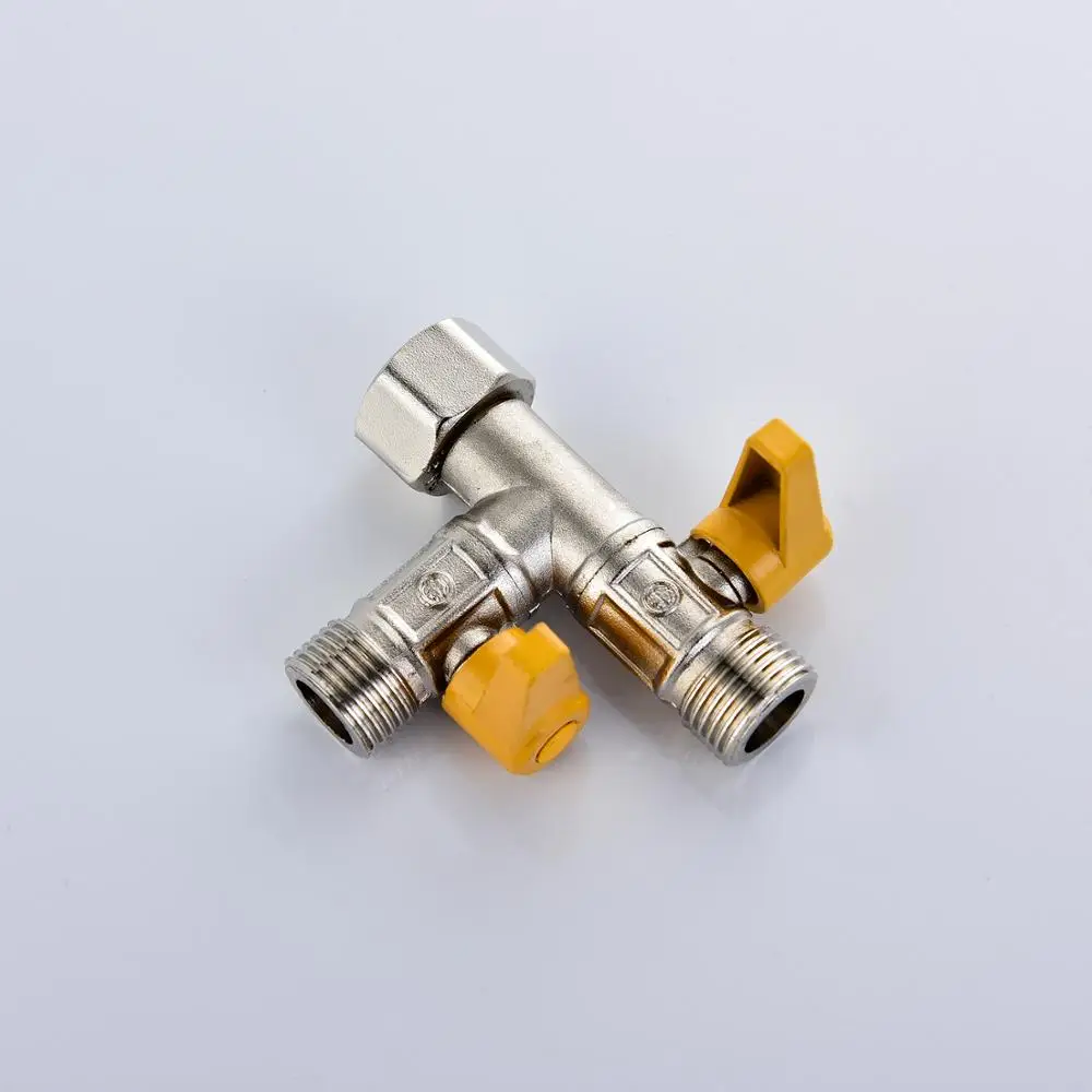 Ciencia Brass Three- way G'1/2 T adapter T valve Diverter Water Separator For Shower Head Shower Arm Bathroom
