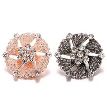 20 штук кнопки 18 мм Металлические Кнопки для защелки браслетов подходят к украшение в форме имбирного печенья заколка-цветок