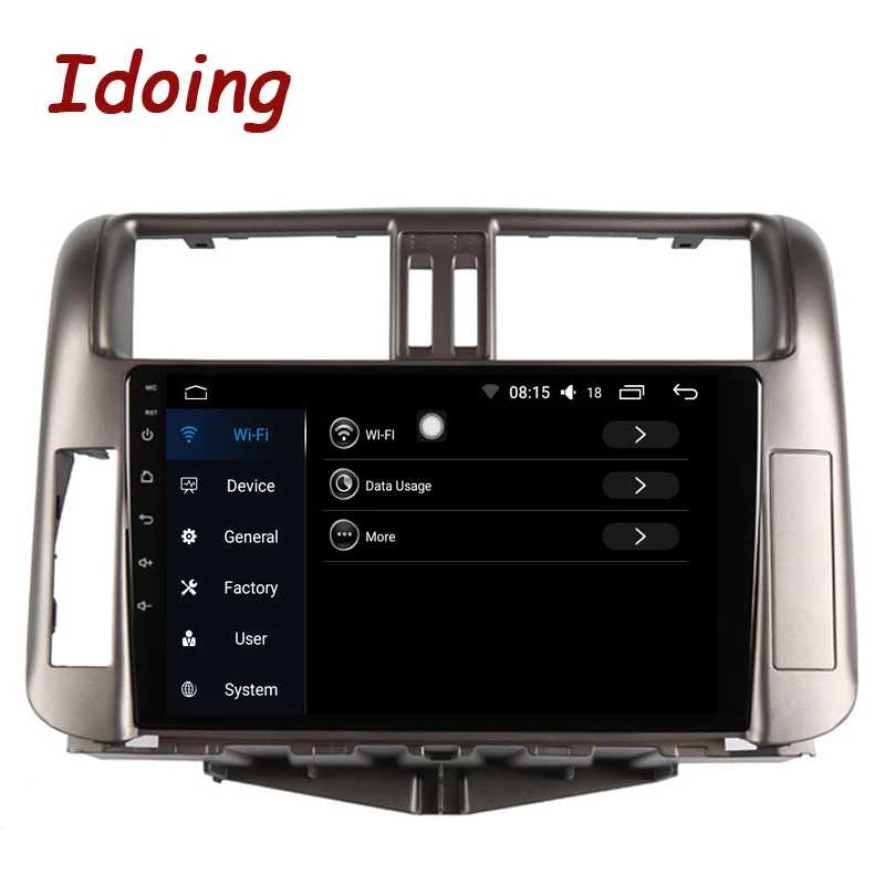Top Idoing 9"4G+64G Octa Core Car Android8.0 Radio Multimedia Player Fit Toyota Prado 150 2010 2.5D IPS Screen GPS Navigation PX5 tv 2