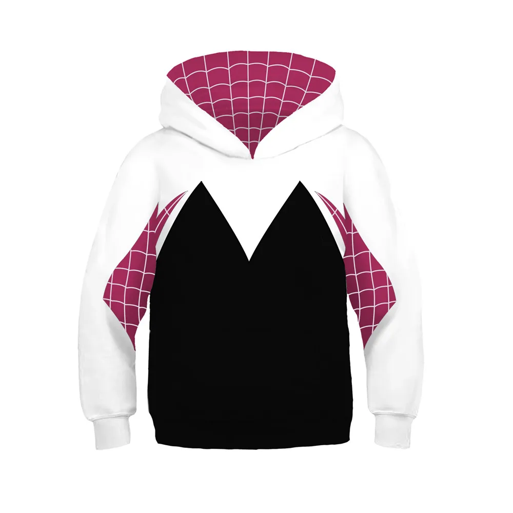 SpiderGwen/карнавальный костюм; костюм Гвен Стейси; толстовки для косплея; Детские вечерние костюмы на Хэллоуин; карнавальный костюм; Прямая поставка