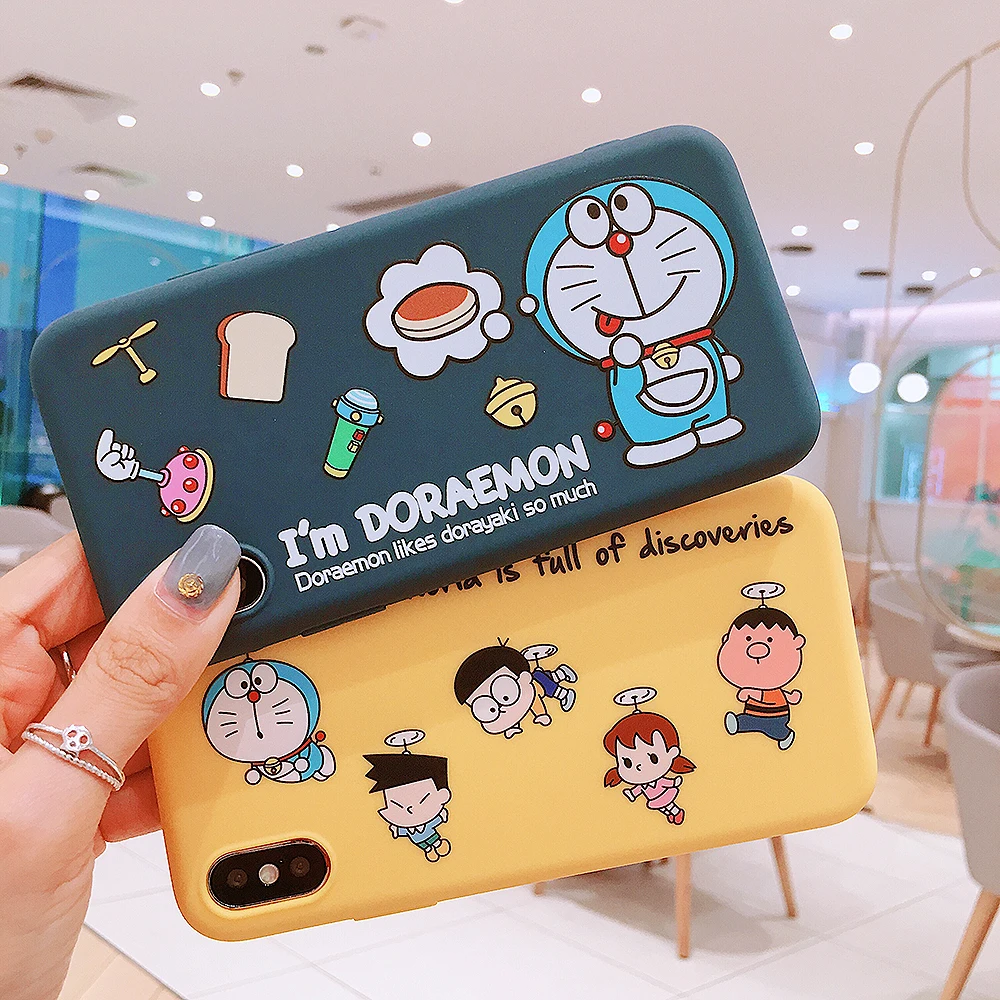 

Soft Silicone Doraemon Case for iPhone 6s 6plus 7 8 X Xs Max case Cartoon Doraemon Cover for iPhone 7plus Fundas