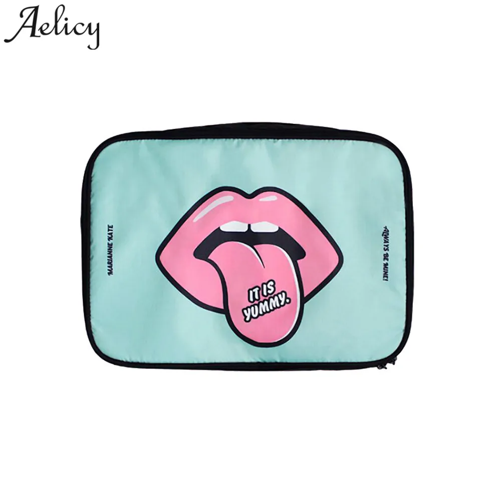 

Aelicy 3D Printing Cartoon Portable Travel Makeup Bags With Multicolor Pattern Cute Cosmetics Pouchs For Travel Ladies Women