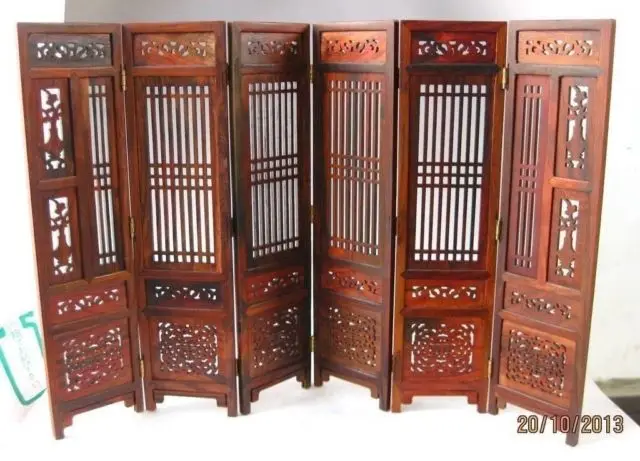 

( Mini ) Hand-carved Chinese Boxwood & Sculpture Folding Screen