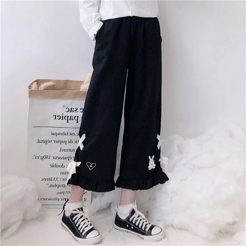 女性のズボン韓国日本原宿オルカジュアルゆるい愛パンツ女性かわいい日本原宿女性のための Pants Capris Aliexpress