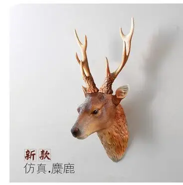 

a Original European Animal Deer Head Elephant Hanging Stereo Creative Livingroom Mural Home Wall Background Decoration Resin art