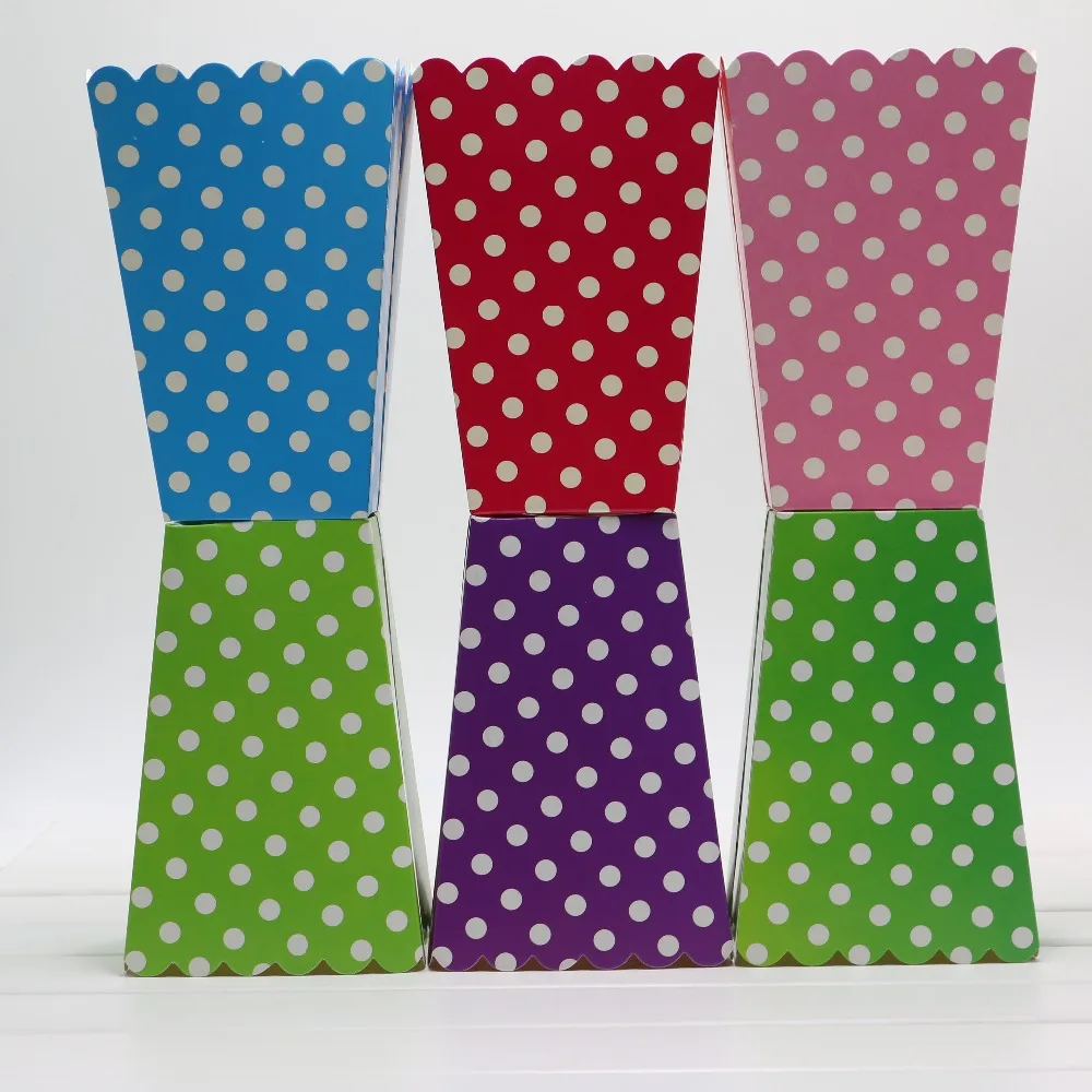 

Popcorn Box 10 PCS/lot Pop Baby Shower Mini Chevron Popcorn Box Party Favor - DIY Party Favor Pop Corn Box Pink Sky Blue Purple