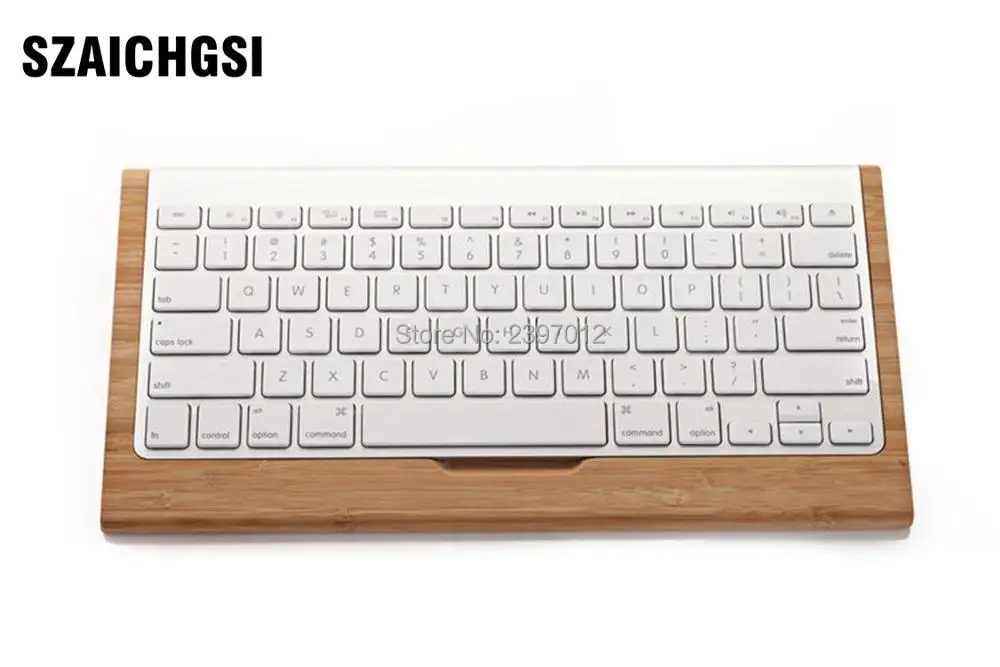 Деревянный держатель для клавиатуры SZAICHGSI Apple iMac компьютера Bluetooth беспроводная