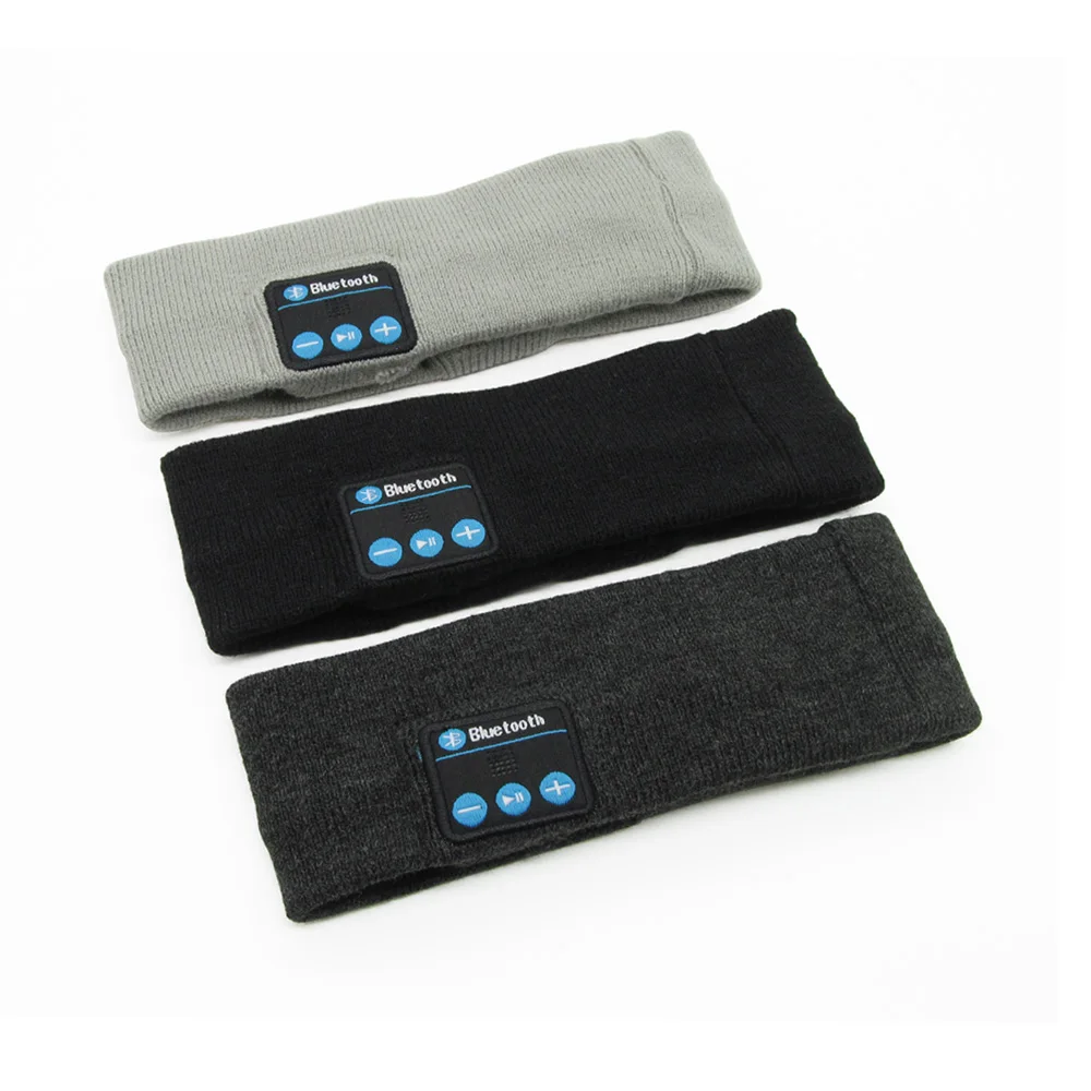 Wireless Bluetooth Sleep Headphone Hat With Mic Headset for iPhone Xiaomi Bluetooth Headset Soft Warm Sports Bluetooth Headphone