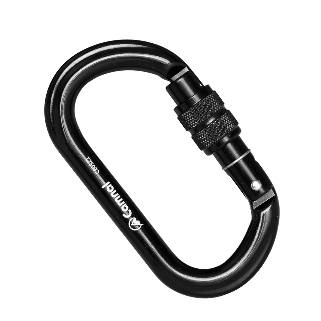 Perfeclan Rock Screw Gate Auto Locking Carabiner Climbing Safety D Type Hook Aluminum Auto Lock Screwgate D Carabiner