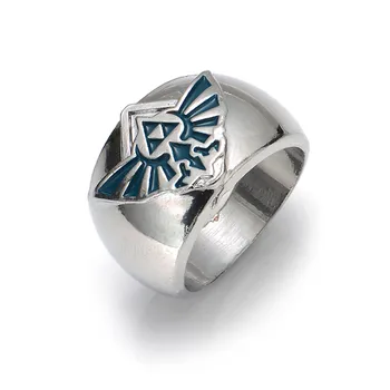 

Wholesale Game Jewelry The legend of Zelda Logo Ring High Quality Enamel Ring For Women&Men's Gifts 12pcs/lot