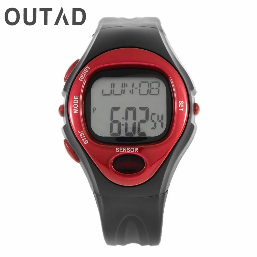 

OUTAD Pulse Heart Rate Monitor Calories Counter Fitness Watch Time Stop Watches Alarm Relogio Masculino Digital Men Women 2017