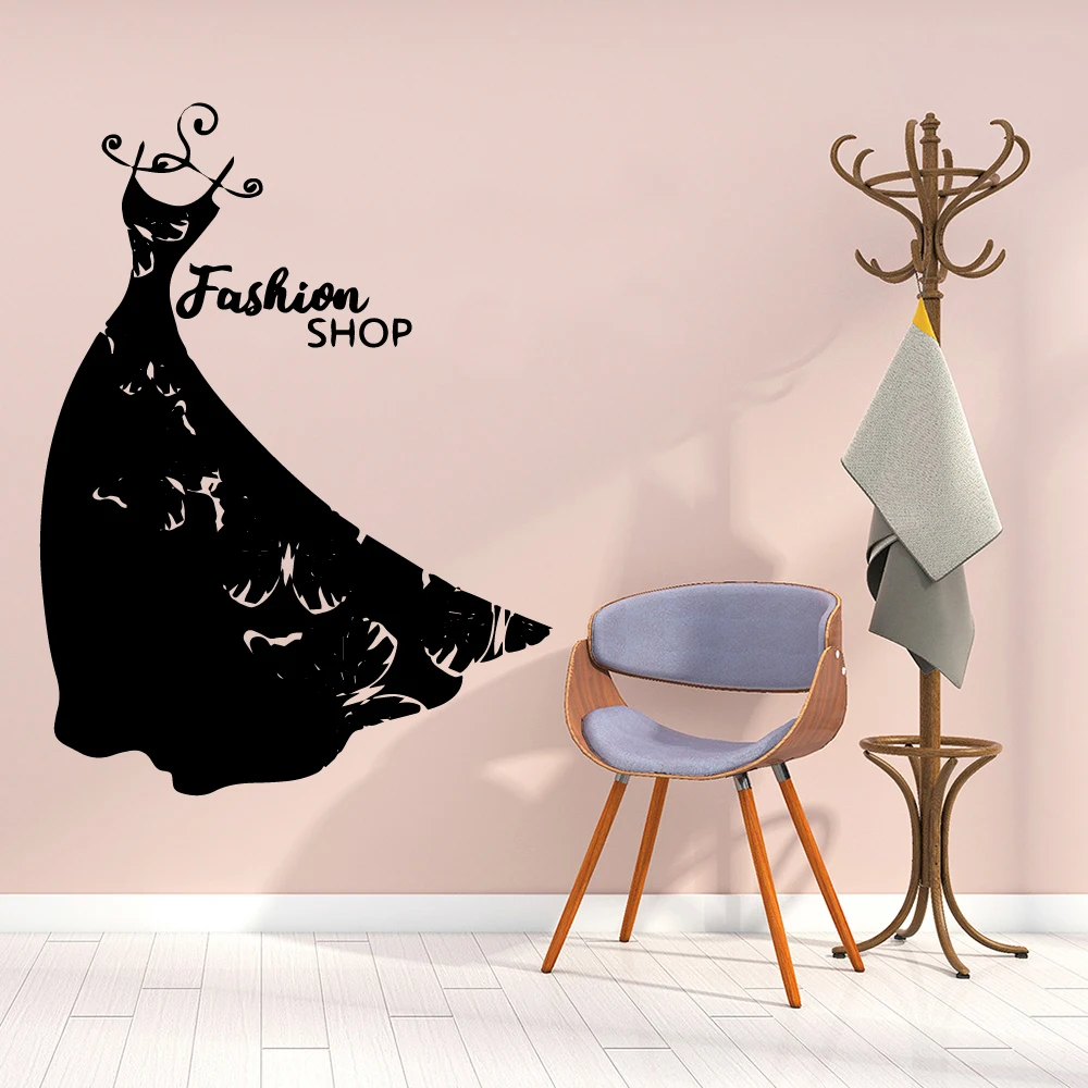 

Cartoon Style fashion shop Wall Sticker Waterproof Home Decor for Kids Room Bedroom Decoration Removable Decal Mural