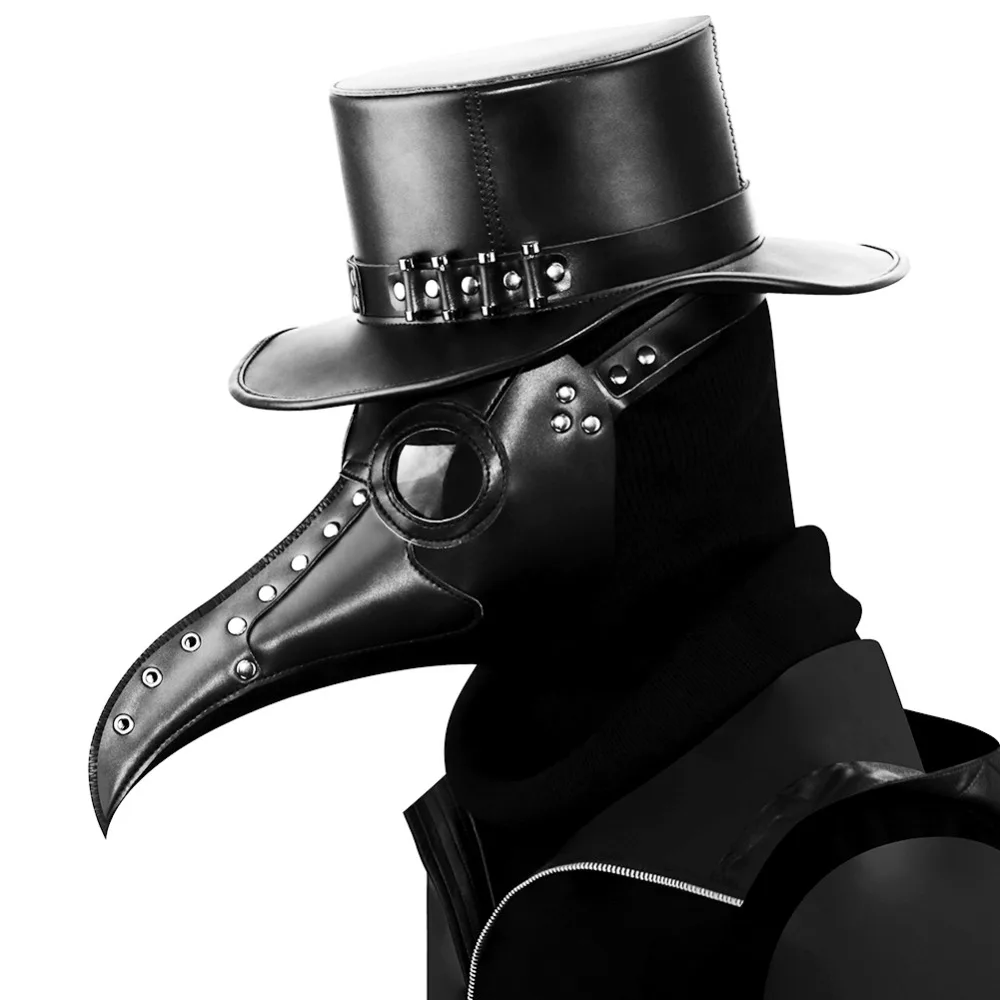 

Plague Doctor Mask Bird Long Nose Cosplay Fancy Mouth Masks Exclusive Gothic Retro Rock Leather Halloween Costume Mask Steampunk