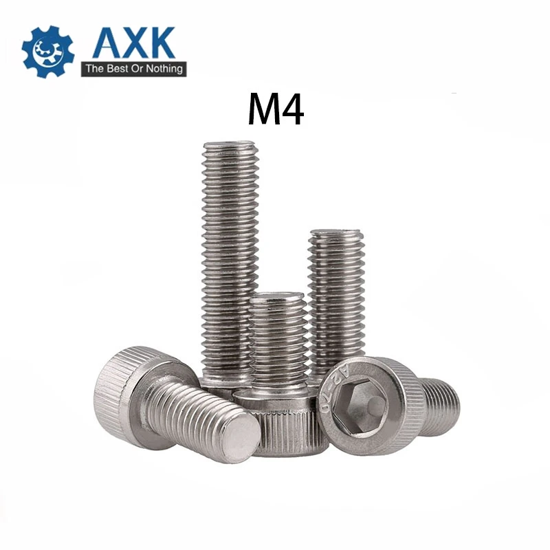 

304 Stainless Allen Bolt Socket Cap Screw Hex Head Allen Key A2 DIN912 M4*5/6/8/10/12....80