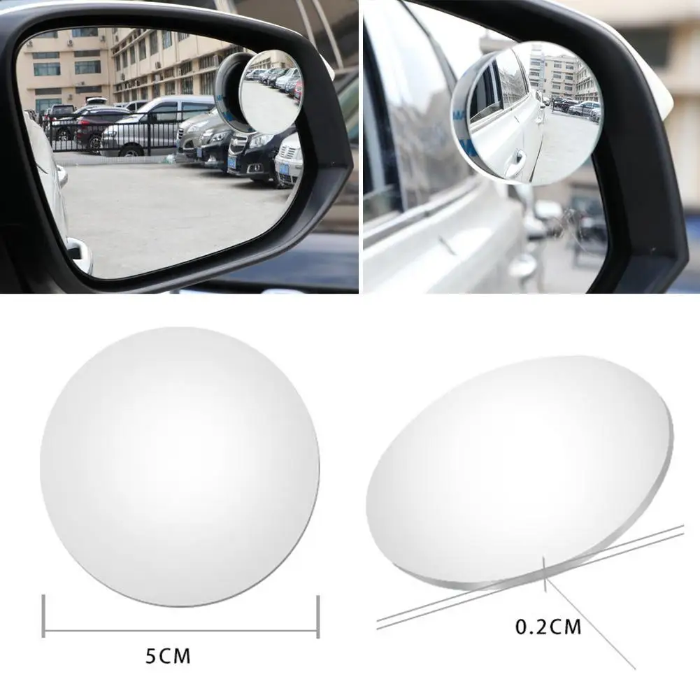Car Glass Rimless Small Round Mirrorin Mirror & Covers from