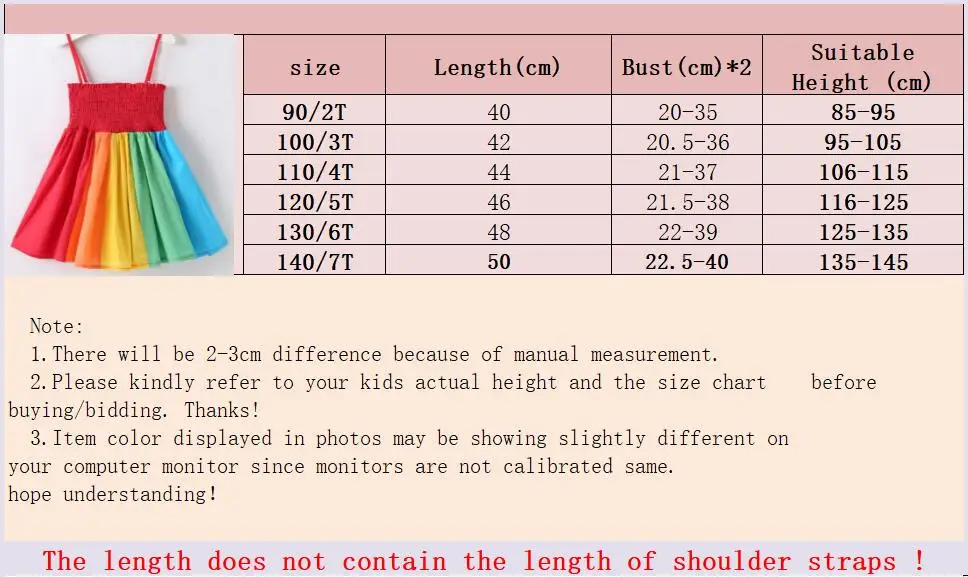 Детское платье для девочек; летняя одежда для маленьких девочек; шифоновое платье принцессы без рукавов для маленьких девочек; радужные платья на бретельках; Vestido