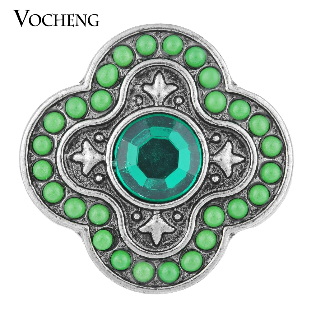 Vocheng Snap Charms 2 Colors Rhinestone 18mm Glam Button Jewelry Vn-1329