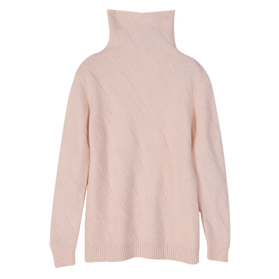 Cashmere sweater women winter thick pullover turtleneck short wool sweater female knit bottoming shirt