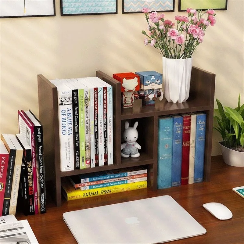 buy Simple Desktop Bookshelf Office Shelf Bookcase Combination Multifunctional Student Lockers Children Receiving Cabinets