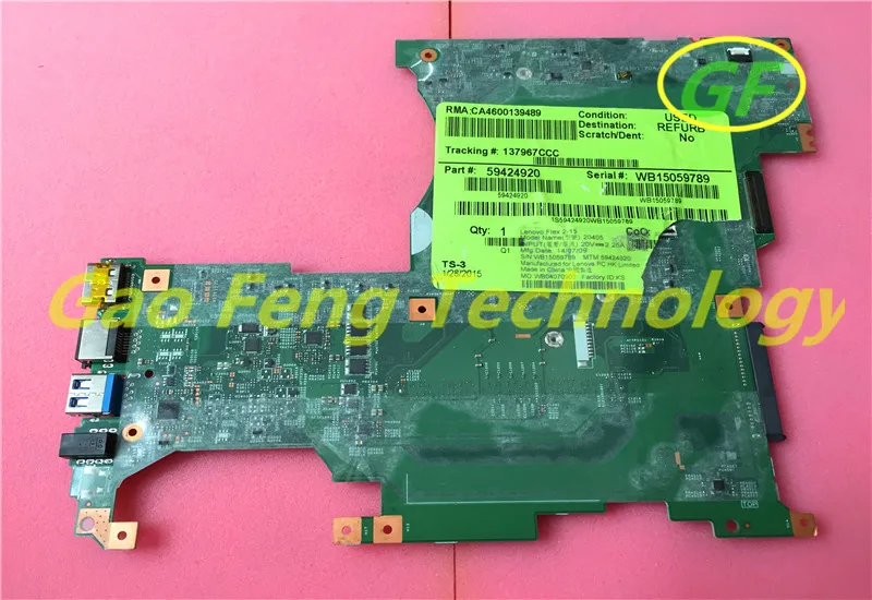 Ноутбук материнская плата для Lenovo FLEX 2-15D LF155B MB 13314-2 448.01E02.0021 PN: 5B20G54045 материнская плата ddr3 Интегрированный тестирование