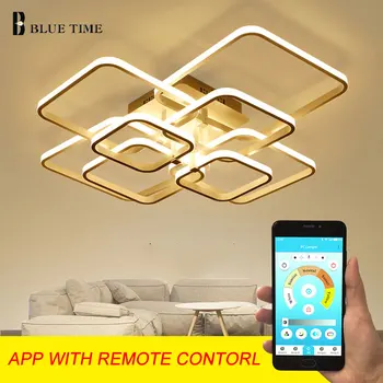 

Modern Home Fixtures LED Chandeliers For Dining Room Bedroom Living Room Black/White/Coffee Finished LED Chandelier Input AC220V