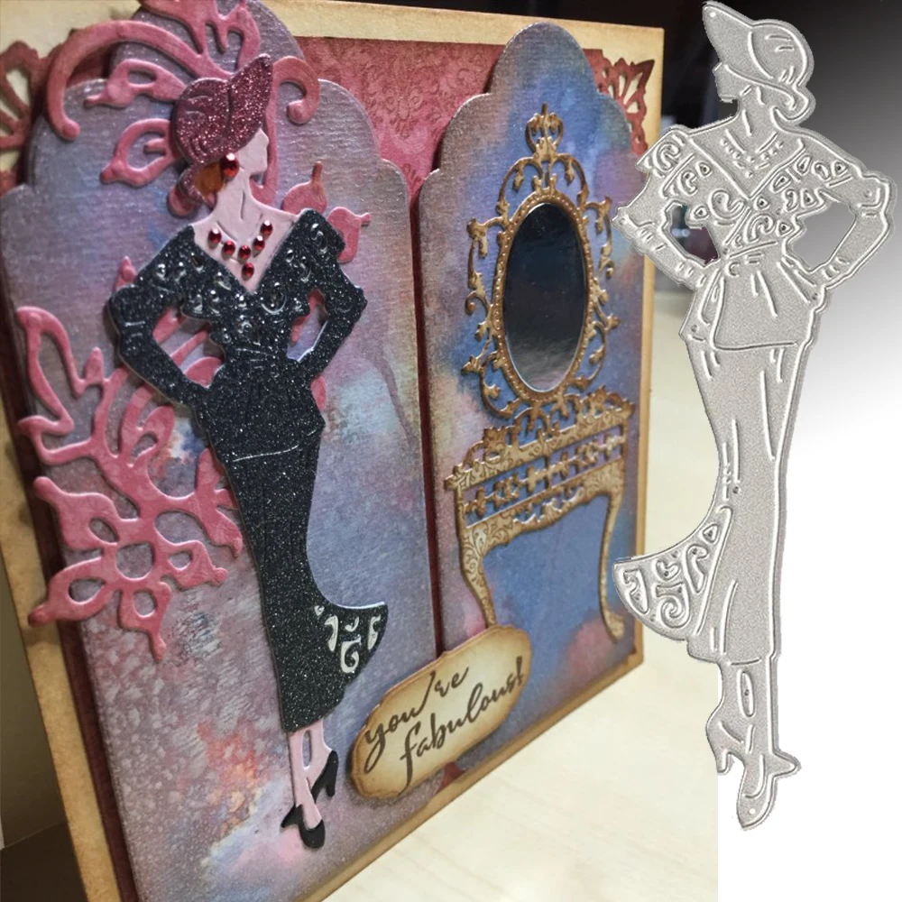 

Fashion Lady Shap Carbon Steel Die Cutting Dies Girl Scrapbooking Metal Embossing Cut Die Album Paper Photo Card Craft