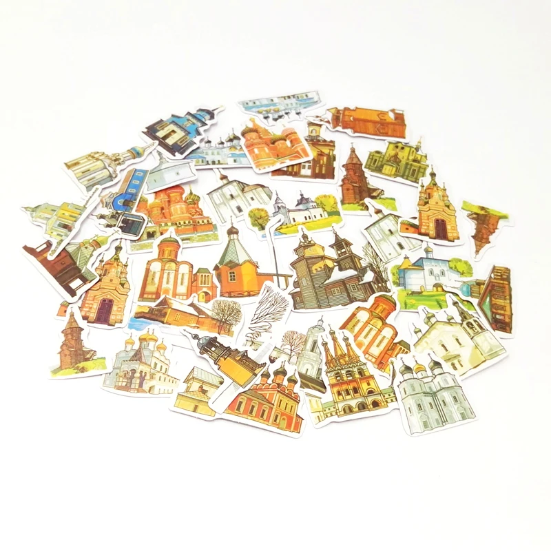 Lots Set A variety of Castles Sickers Creative Stickers DIY Diary Decoration Laptops Notebooks Cars Motorcycles