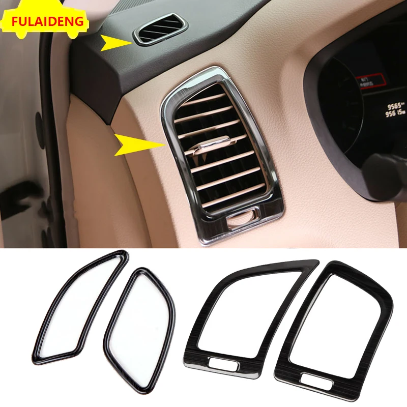 

4pcs For Nissan Teana Altima 2013-2018 silver & Black & Blue titanium Upper & Side Air Vent Outlet Cover Trim Car Styling