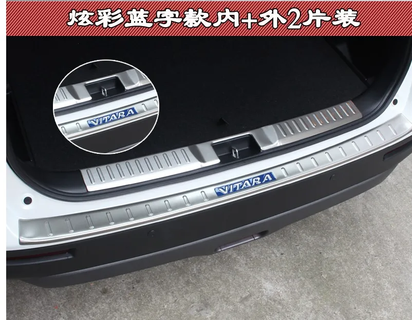 Car Styling For Suzuki Vitara 2015 2016 2017 Stainless Steel Rear Bumper Protector Sill Car Accessories