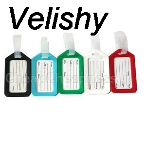 Пластиковые бирки для багажа Velishy 5 шт./лот модные яркие с прозрачными лямками