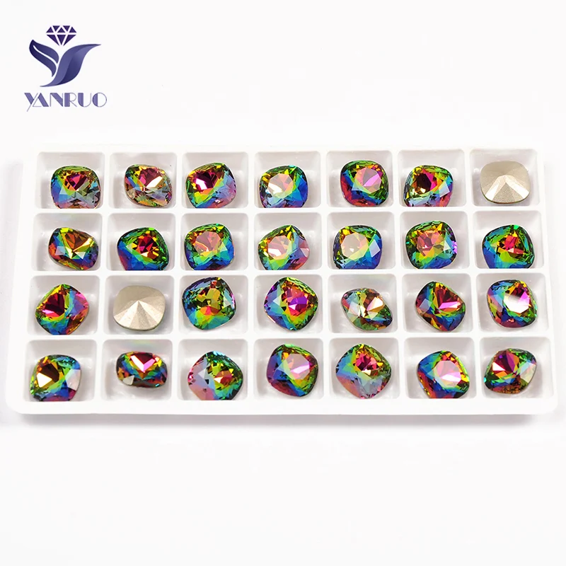 YANRUO, 4470, подушка, супер кристалл, Vitrail, средние, пришитые стеклянные стразы, заостренные сзади, бусины, камни для обуви, одежды, свадьбы