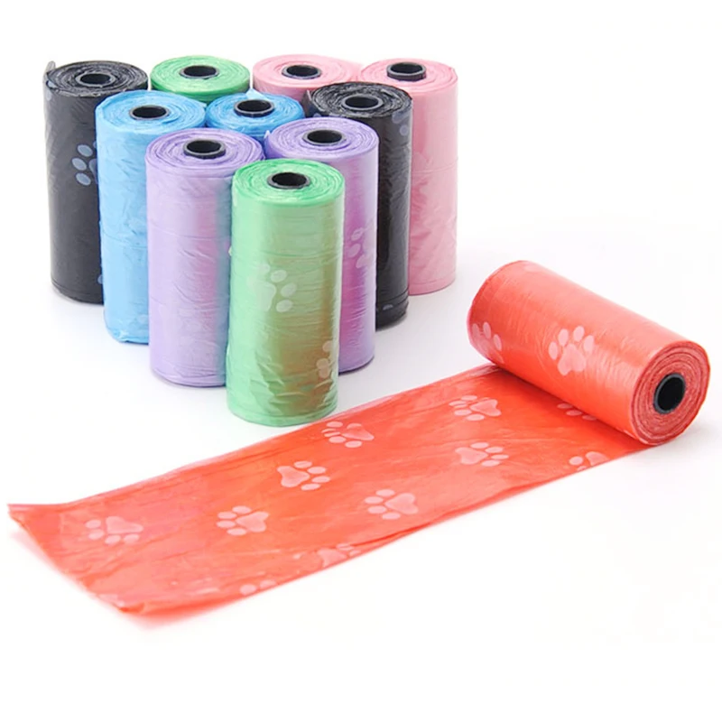 

2 Rolls 30pcs printing Pet garbage bags Pouch pickup Dogs pick up their dung Shit bag environmental protection Shit garbage bags