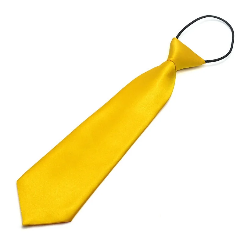 Детские галстуки для маленьких мальчиков, детские галстуки, школьные рубашки, галстуки для детей, маленькие однотонные Галстуки - Цвет: Ярко-желтый