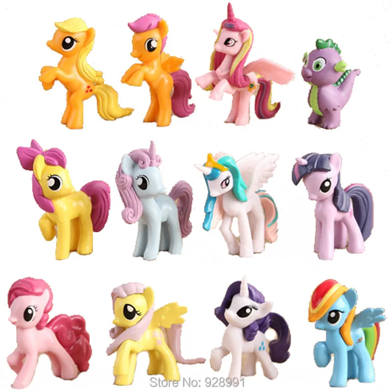 Plastic Horses Princess Celestia Luna Toy Rainbow Dash 